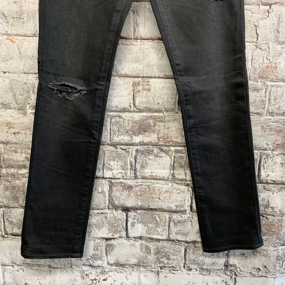 AG Adriano Goldschmied Premiere Skinny Leg Jeans Gray Distressed Womens Size 27 - Picture 10 of 12